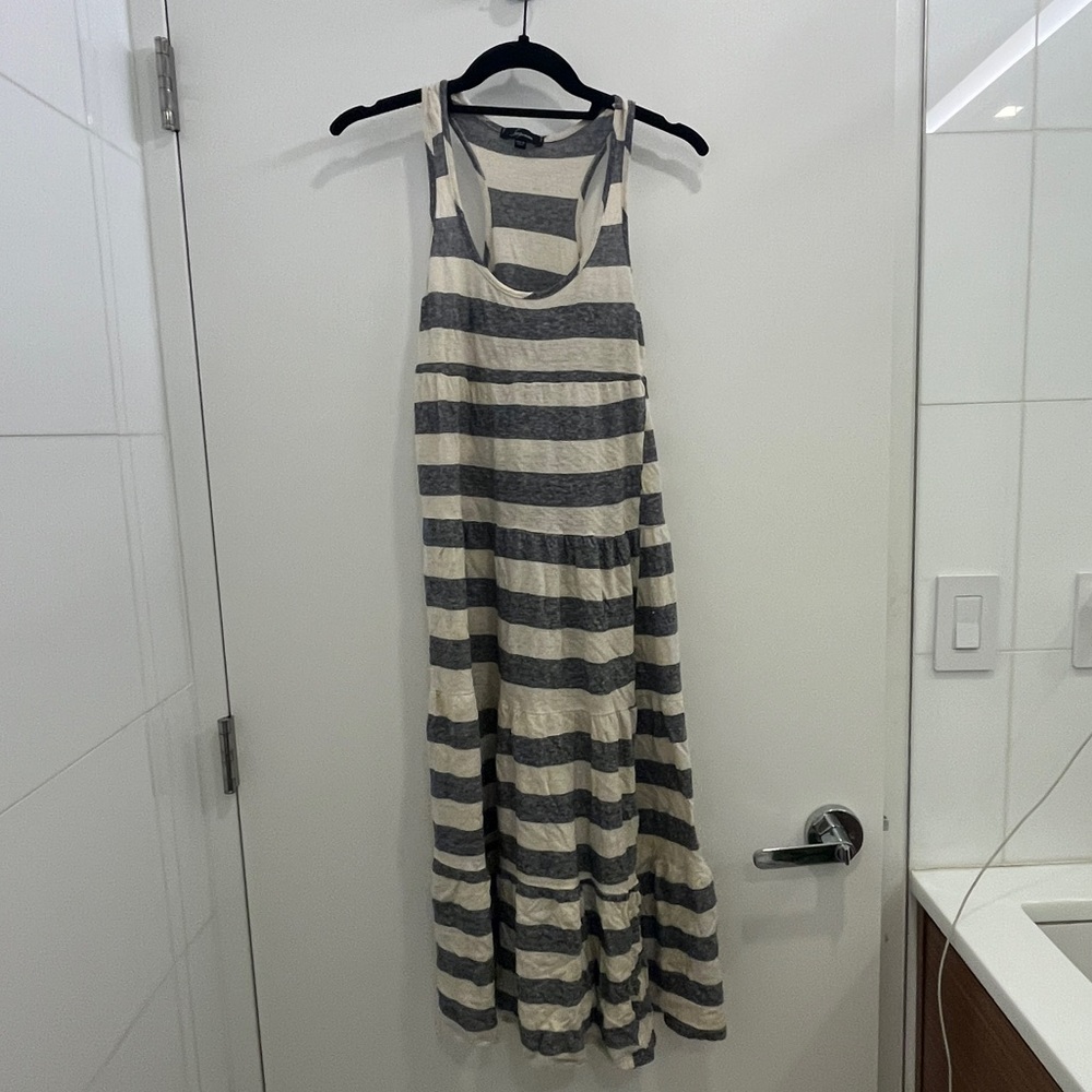 Nautical striped maxi dress